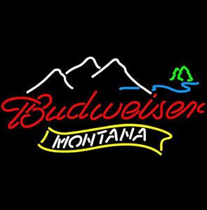 New Montana Mountain Budweiser Neon Light Sign