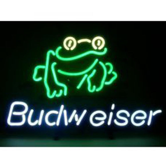 O Budweiser Frog 02 Real Neon Sign Uk