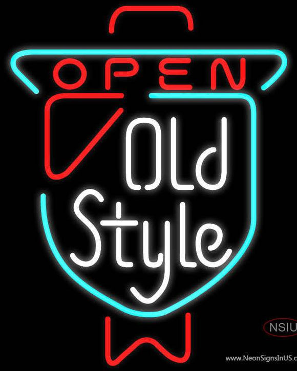 Old Style Open Neon Beer Sign
