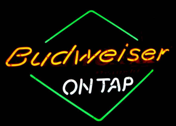 Budweiser On Tap Classic Draught Beer Neon Sign