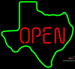 OPEN Texas State Neon Beer Sign x