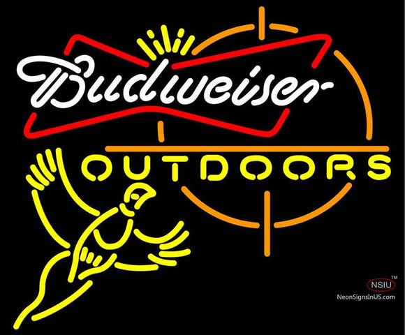 Budweiser Outdoors Pheasant Hunting Neon Beer Sign