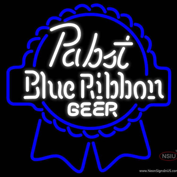Pabst Blue White Ribbon Neon Beer Sign