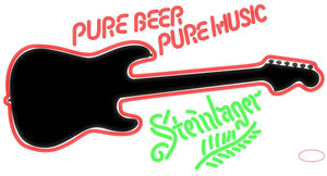 Pure Beer Pure Music Steinlager Metal Neon Beer Sign