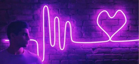 Purple Love Wave Handmade Art Neon Signs