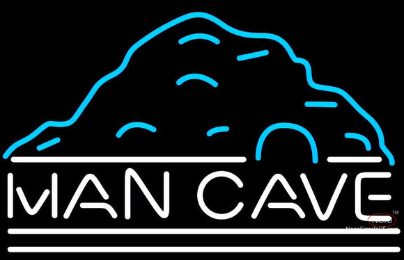 Rec Room Mountain White Man Cave Neon Sign