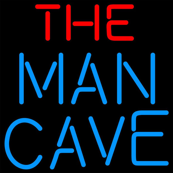 Red And Blue The Man Cave Handmade Art Neon Sign
