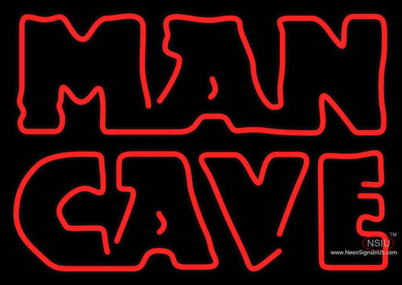 Red Man Cave Handmade Art Neon Sign