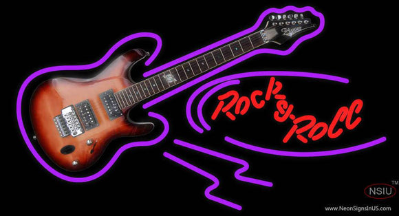 Rock N Roll Electric Guitar Neon Sign