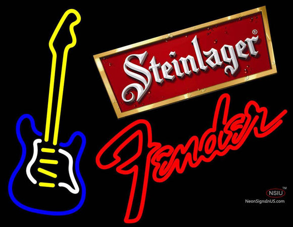 Steinlager Backlit Logo Fender Guitar Neon Sign