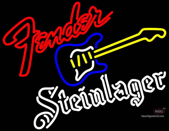 Steinlager Fender Guitar Logo Neon Sign
