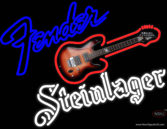 Steinlager Fender Guitar Neon Sign