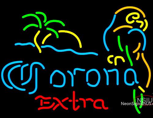 Corona Extra Parrot with Palm Neon Beer Signs