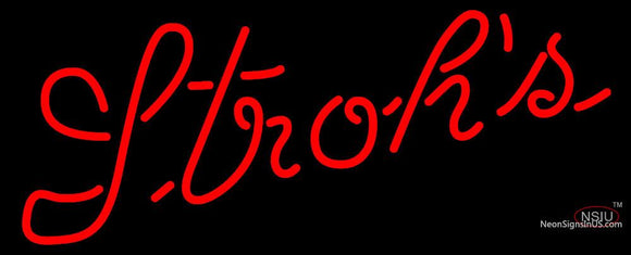 Strohs Red Neon Beer Sign