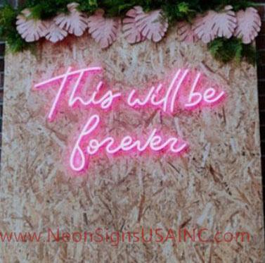 This Will Be Forever Wedding Home Deco Neon Sign