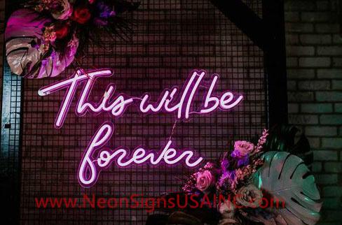 This Will Be Forever Wedding Home Deco Neon Sign