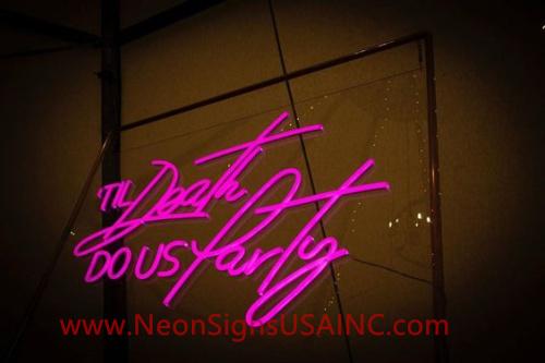 Til Death Do Us Party Wedding Home Deco Neon Sign