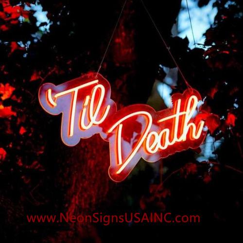 Til Death Wedding Home Deco Neon Sign
