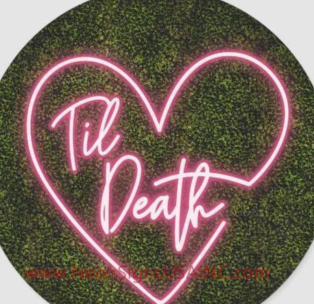 Till Death With Love Wedding Home Deco Neon Sign