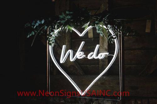 We Do With Love Wedding Home Deco Neon Sign