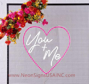 You And Me Wedding Home Deco Neon Sign